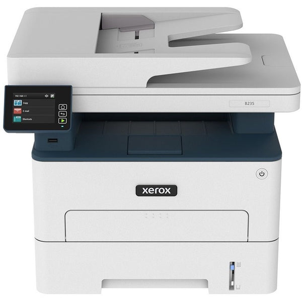 Xerox B B235-DNI Laser Multifunction Printer-Monochrome-Copier-Fax-Scanner-36 ppm Mono Print-600x600 dpi Print-Automatic Duplex Print-30000 Pages-251 sheets Input-Color Flatbed Scanner-1200 dpi Optical Scan-Wireless LAN-Apple AirPrint-Mopria