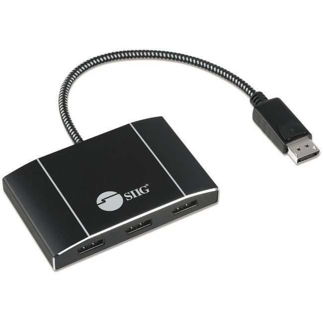 1x3 Triple 4K DisplayPort 1.4 to DisplayPort MST Hub Splitter