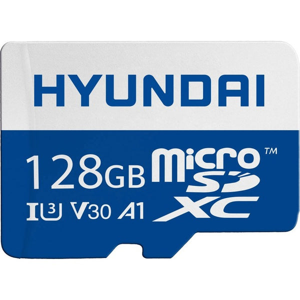 Hyundai 128GB microSDXC UHS-1 Memory Card with Adapter, 95MB-s (U3) 4K Video, Ultra HD, A1, V30