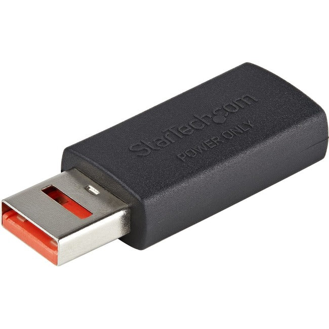 StarTech.com Secure Charging USB Data Blocker Adapter, Male-Female USB-A Data Blocking Charge-Power-Only Charging Adapter for Phone-Tablet