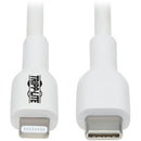 Tripp Lite USB-C to Lightning Sync-Charge Cable (M-M), MFi Certified, White, 1 m (3.3 ft.)