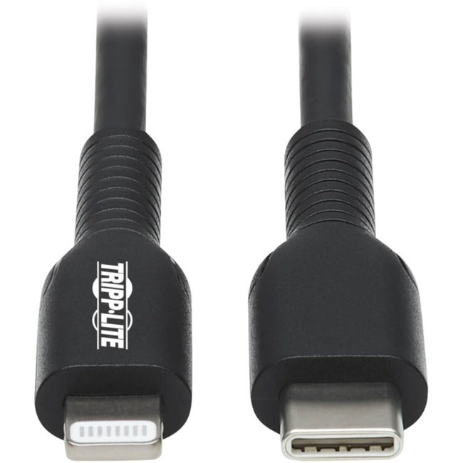 Tripp Lite USB-C to Lightning Sync-Charge Cable (M-M), MFi Certified, Black, 2 m (6.6 ft.)