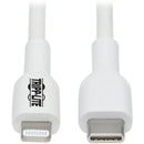Tripp Lite Safe-IT M102AB-01M-WH Lightning-USB-C Data Transfer Cable