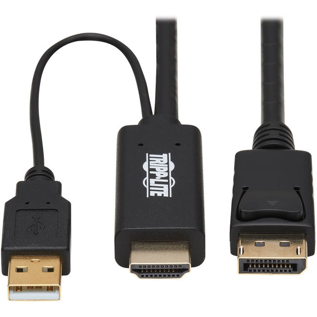 Tripp Lite P567-01M HDMI to DisplayPort 1.2 Active Adapter Cable, Black, 1 m (3.3 ft.)