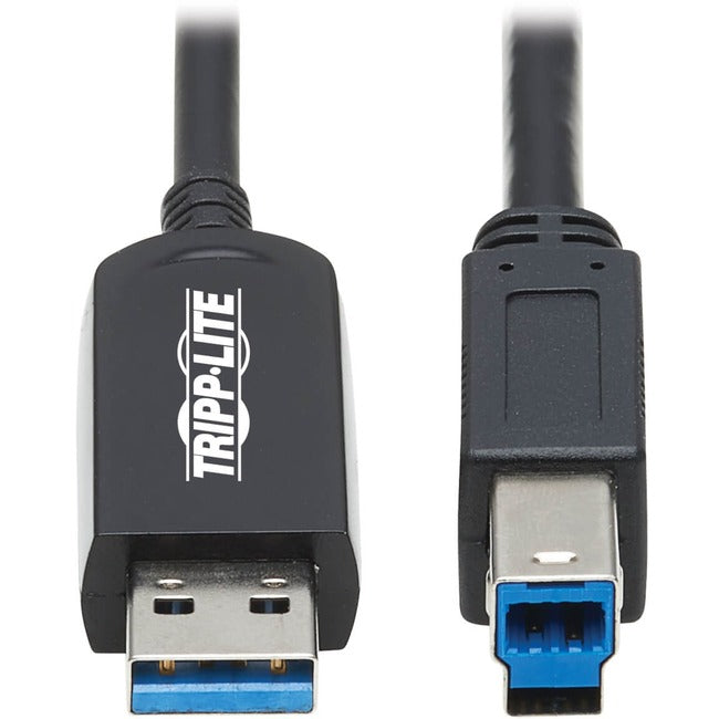 Tripp Lite U328F-20M USB 3.2 Gen 1 Fiber Active Optical Cable, M-M, Black, 20 m (66 ft.)