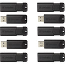 32GB PinStripe USB 3.2 Gen 1 Flash Drive - Business 10pk - Black