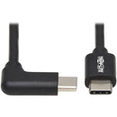 Tripp Lite USB C Charging Cable USB 2.0 M-M 60W PD Charging Right-Angle 1M