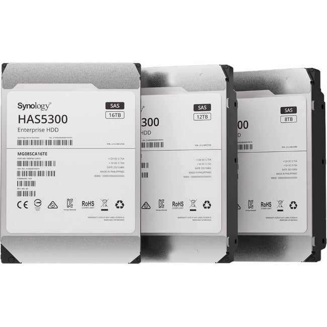 Synology HAS5300 HAS5300-12T 12 TB Hard Drive - 3.5" Internal - SAS (12Gb-s SAS)