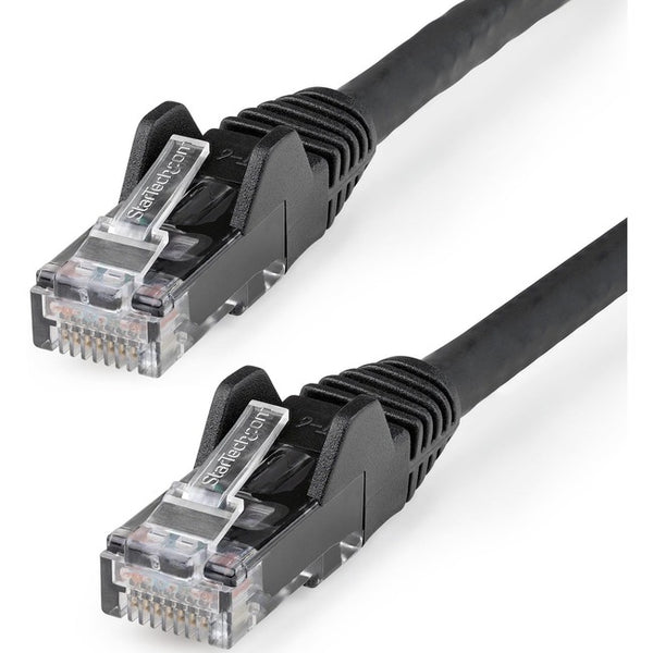 StarTech.com 25ft (7.6m) CAT6 Ethernet Cable, LSZH (Low Smoke Zero Halogen) 10 GbE Snagless 100W PoE UTP RJ45 Black Network Patch Cord ETL