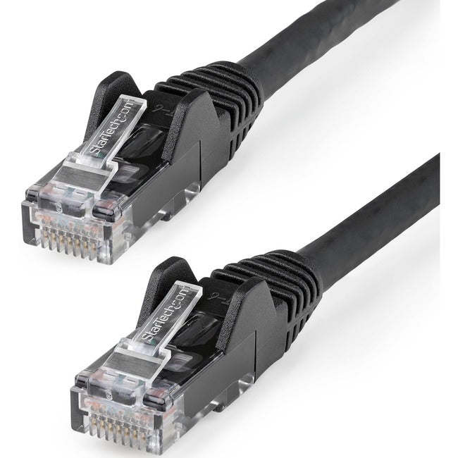 StarTech.com 25ft (7.6m) CAT6 Ethernet Cable, LSZH (Low Smoke Zero Halogen) 10 GbE Snagless 100W PoE UTP RJ45 Black Network Patch Cord ETL