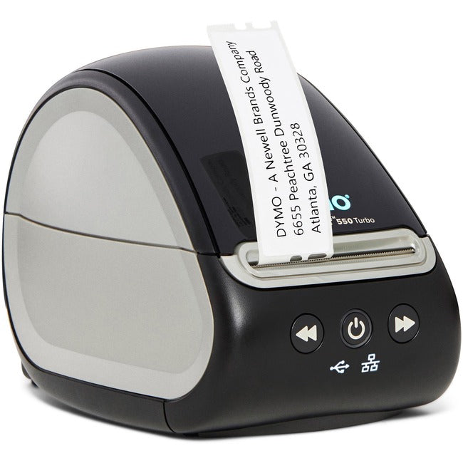 Dymo LabelWriter 550 Direct Thermal Printer - Monochrome - Label Print - Ethernet - USB - Yes - Black