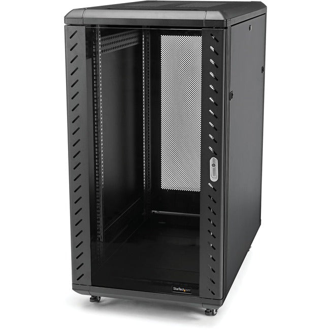 32U 19" Server Rack Cabinet, Adjustable Depth 6-32 inch, Flat Pack, Lockable 4-Post Network-Data Rack Enclosure with Casters