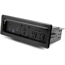StarTech.com Conference Room Docking Station w- Power; Table Connectivity A-V Box, Universal Laptop Dock, 60W PD, AC Outlets, USB Charging