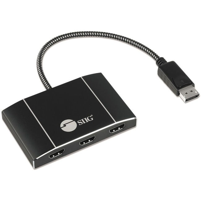 Triple 4K DisplayPort 1.4 to HDMI MST Hub Splitter