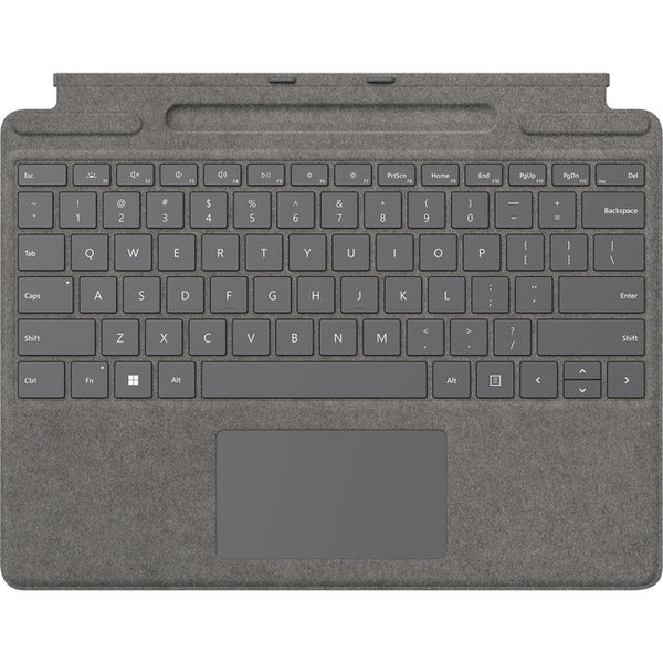Microsoft Signature Keyboard/Cover Case for 13" Microsoft Surface Pro 8, Surface Pro X Tablet - Platinum