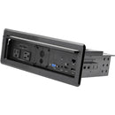 StarTech.com Conference Table Box for AV Connectivity & Charging, 4K HDMI-DP or VGA, GbE, Audio, Power Center w- 2x USB & 2x UL AC Outlets