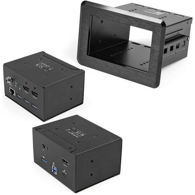 StarTech.com Conference Room Docking Station, In-Table Universal Laptop Dock, HDMI-60W PD-USB Hub-GbE-Audio, Huddle-Boardroom Connectivity