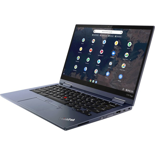 Lenovo ThinkPad C13 Yoga Gen 1 20UX000UUS 13.3" Touchscreen Convertible 2 in 1 Chromebook - Full HD - 1920 x 1080 - AMD 3150C Dual-core (2 Core) 2.40 GHz - 4 GB Total RAM - 64 GB Flash Memory - Abyss Blue