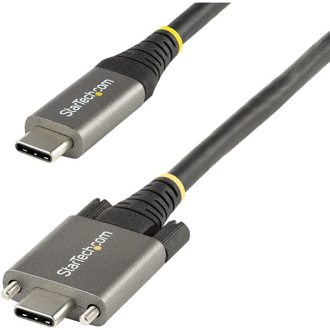 StarTech.com 20" 50cm Side Screw Locking USB C Cable 10Gbps, USB 3.1 Gen 2 Type-C Cable, 5A-100W PD, DP Alt Mode, Dual Screw Lock USB-C Cord