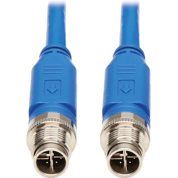 Tripp Lite NM12-601-02M-BL M12 X-Code Cat6 Ethernet Cable, M-M, Blue, 2 m (6.6 ft.)