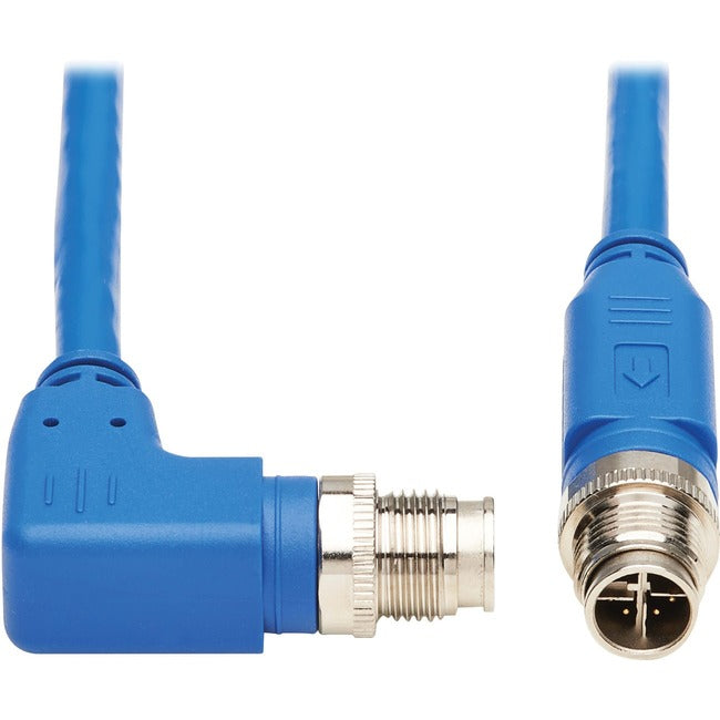 Tripp Lite NM12-603-02M-BL M12 X-Code Cat6 Ethernet Cable, M-M, Blue, 2 m (6.6 ft.)