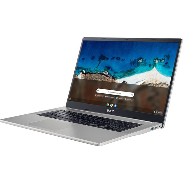 Acer Chromebook 317 CB317-1H CB317-1H-C41X 17.3" Chromebook - Full HD - 1920 x 1080 - Intel Celeron N5100 Quad-core (4 Core) 1.10 GHz - 4 GB RAM - 32 GB Flash Memory - Sparkly Silver