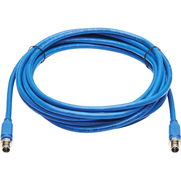 Tripp Lite NM12-6A1-10M-BL M12 X-Code Cat6a 10G Ethernet Cable, M-M, Blue, 10 m (32.8 ft.)
