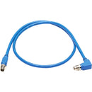 Tripp Lite NM12-6A3-01M-BL M12 X-Code Cat6a 10G Ethernet Cable, M-M, Blue, 1 m (3.3 ft.)