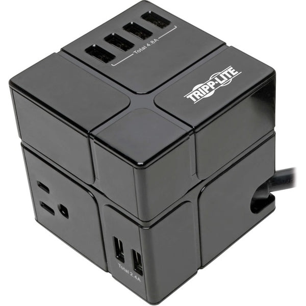Tripp Lite Safe-IT TLP368CUBEUAM 9-Outlets Surge Suppressor-Protector