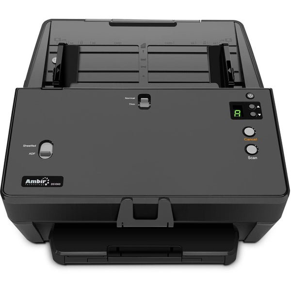 Ambir nScan 1060 multi-page high speed scanner - supports document, card, passport - 60ppm - duplex-color-B&W-greyscale - TWAIN - USB 3.0 - Black