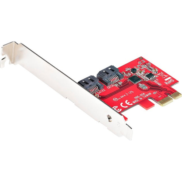 StarTech.com SATA PCIe Card, 2 Port PCIe SATA Expansion Card, 6Gbps SATA, PCI Express to SATA Adapter, Non-RAID, PCIe to SATA Converter