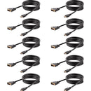 StarTech.com 6ft (1.8m) HDMI to DVI Cable, DVI-D to HDMI Display Cable (1920x1200p), 10 Pack, Black, HDMI to DVI-D Adapter Cord M-M
