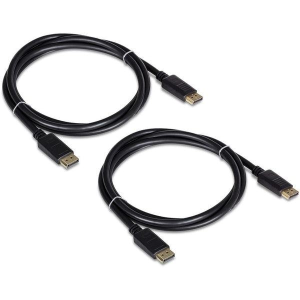 TRENDnet 6 Foot DisplayPort 1.2 Cable, 2-Pack, Includes 2 x DisplayPort 1.2 Cables, Supports up to 2560 x 1440 @ 144Hz, Black, TK-DP06-2