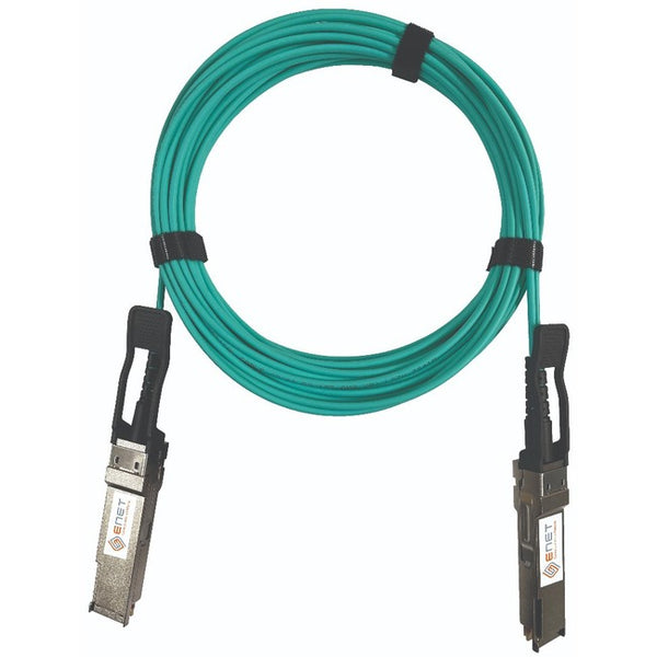 ENET Mellanox Compatible MC220731V-010 TAA Compliant Functionally Identical 56GBASE-AOC QSFP+ to QSFP+ InfiniBand FDR Active Optical Cable Assembly 850nm LSZH OM3 10m