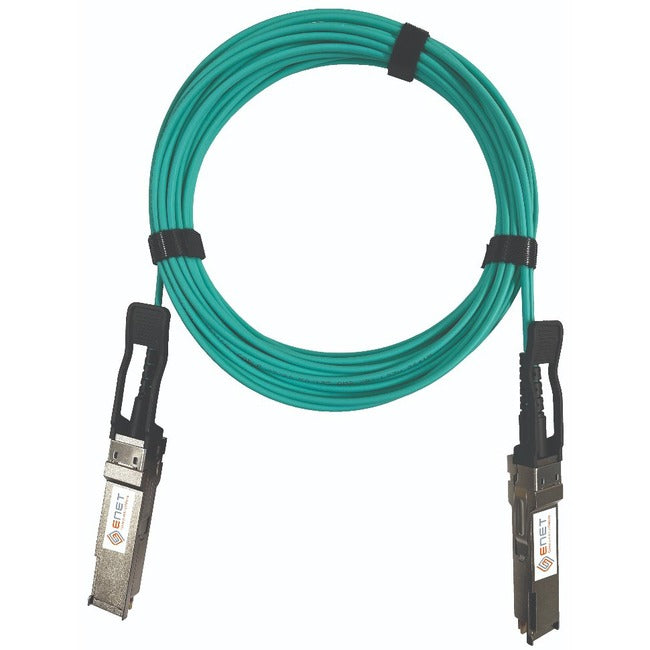 ENET TAA Compliant 200GBASE-AOC QSFP56 to QSFP56 InfiniBand HDR Active Optical Cable 850nm 10m (32.81 ft) LSZH HP-Mellanox Compatible