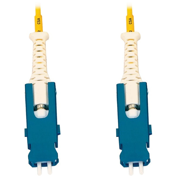 Tripp Lite Fiber Optic Cable 400G Singlemode 9-125 OS2 Fiber Cable, Yellow, 2 m (6.6 ft.)