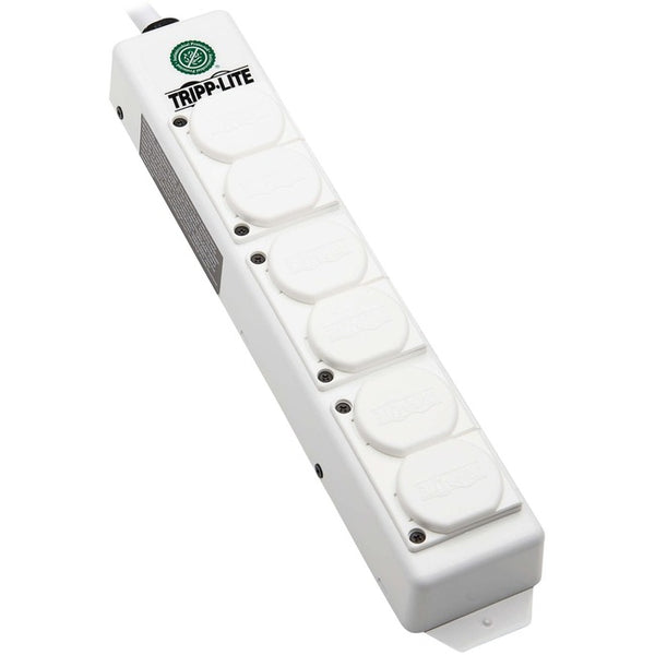 Tripp Lite by Eaton Safe-IT UL 2930 Medical-Grade Power Strip for Patient Care Vicinity, 6 Hospital-Grade Outlets, Safety Covers, Antimicrobial, 6 ft. Cord, Dual Ground