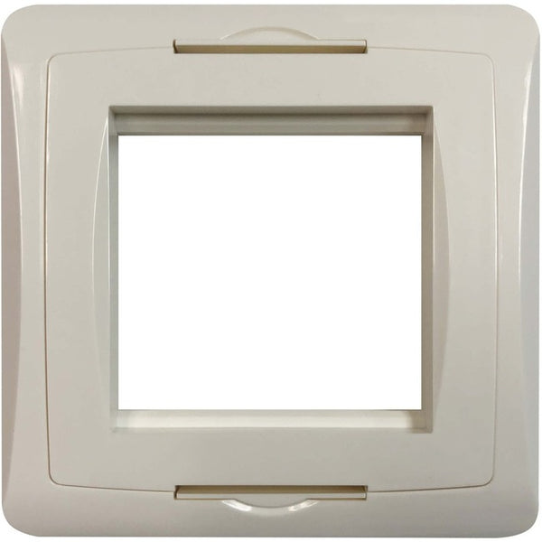 Tripp Lite Single-Gang UK-Style Gang Frame for Insert Modules, Hidden Screws, White