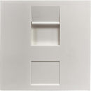 Tripp Lite 1-Port UK-Style Unloaded Shuttered Module, 50 x 50 mm, White