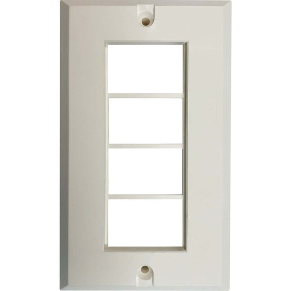 Tripp Lite 4-Port UK-Style Gang Frame for 6C-Type Insert Module, White