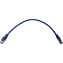 Tripp Lite Cat6a 10G Snagless Shielded Slim STP Ethernet Cable (RJ45 M/M), PoE, Blue, 1 ft. (0.3 m)