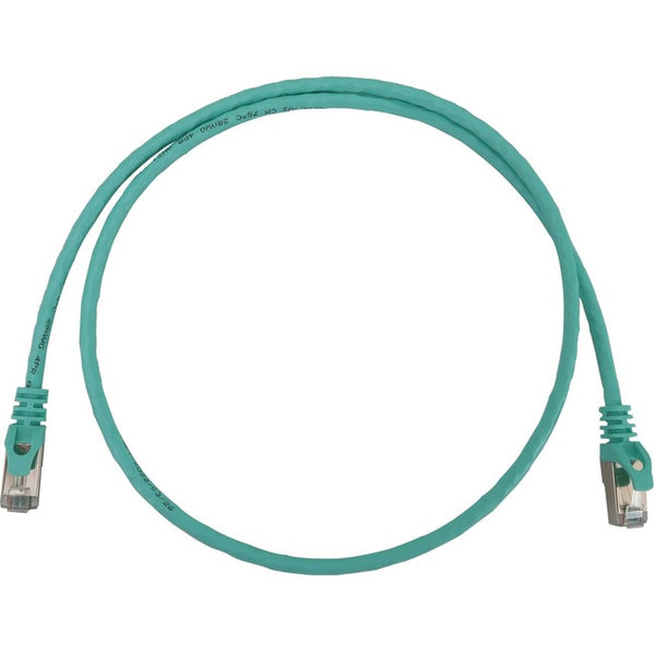 Tripp Lite Cat6a 10G Snagless Shielded Slim STP Ethernet Cable (RJ45 M/M), PoE, Aqua, 3 ft. (0.9 m)