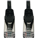 Tripp Lite Cat6a 10G Snagless Shielded Slim STP Ethernet Cable (RJ45 M/M), PoE, Black, 7 ft. (2.1 m)