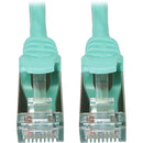 Tripp Lite Cat6a 10G Snagless Shielded Slim STP Ethernet Cable (RJ45 M/M), PoE, Aqua, 10 ft. (3.1 m)