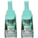 Tripp Lite Cat6a 10G Snagless Shielded Slim STP Ethernet Cable (RJ45 M/M), PoE, Aqua, 15 ft. (4.6 m)