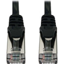 Tripp Lite Cat6a 10G Snagless Shielded Slim STP Ethernet Cable (RJ45 M/M), PoE, Black, 25 ft. (7.6 m)