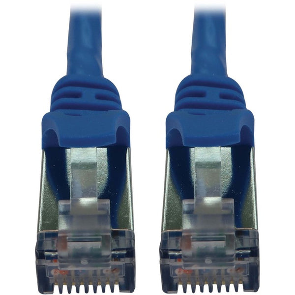 Tripp Lite Cat6a 10G Snagless Shielded Slim STP Ethernet Cable (RJ45 M/M), PoE, Blue, 25 ft. (7.6 m)
