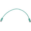 Tripp Lite Cat6a 10G Snagless Molded Slim UTP Ethernet Cable (RJ45 M/M), PoE, Aqua, 1 ft. (0.3 m)