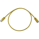 Tripp Lite Cat6a 10G Snagless Molded Slim UTP Ethernet Cable (RJ45 M/M), PoE, Yellow, 2 ft. (0.6 m)