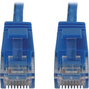 Tripp Lite Cat6a 10G Snagless Molded Slim UTP Ethernet Cable (RJ45 M/M), PoE, Blue, 7 ft. (2.1 m)